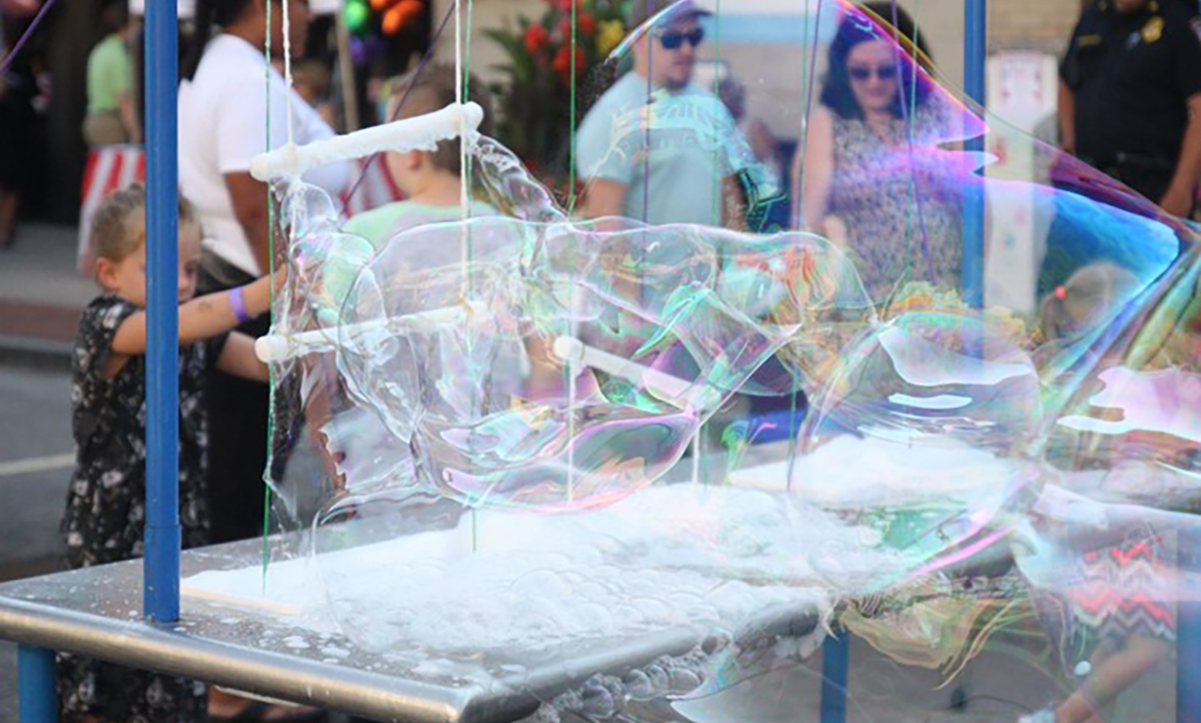 KidsPlay Birthday Bubbles from small to large on display